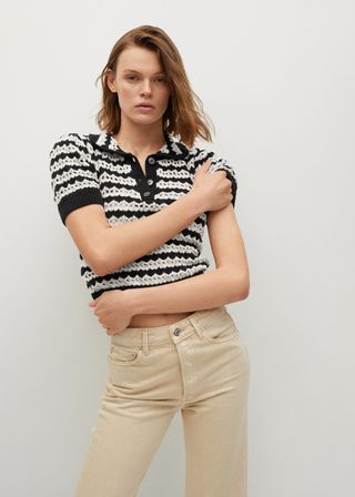 Mango + Knit Cotton Polo Shirt