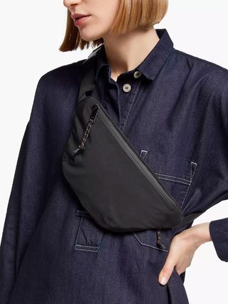Kin + Nylon Water Resistant Bum Bag, Black