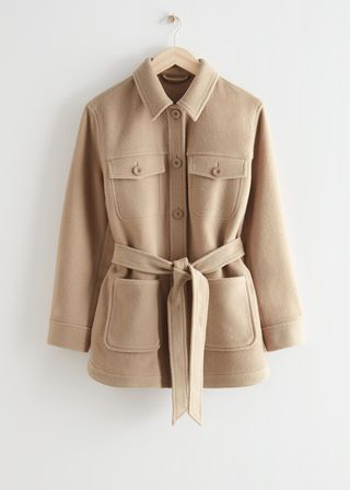 & Other Stories + Belted Overshirt Jacket
