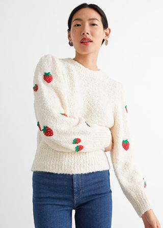 & Other Stories + Strawberry Knit Sweater
