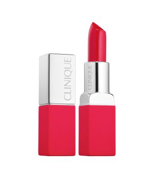 Clinique + Pop Matte LipColour + Primer Lipstick in Coral Pop