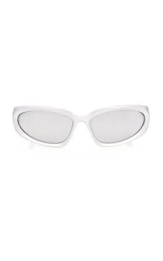 Balenciaga + Fashion Show Oval Injection Sunglasses