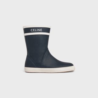 Celine + Flat Half Boot Les Bottes de Pont Celine in Natural Rubber