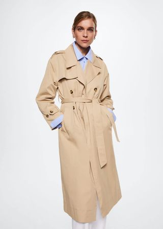 Mango + Cotton Classic Trench Coat