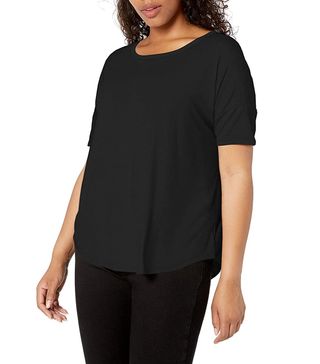 Daily Ritual + Jersey Rib Oversized-Fit Trim Drop-Shoulder Short-Sleeve Scoop-Neck Shirt