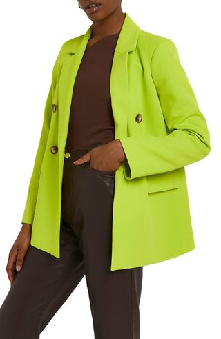 River Island + Structured Double Breasted Blazer