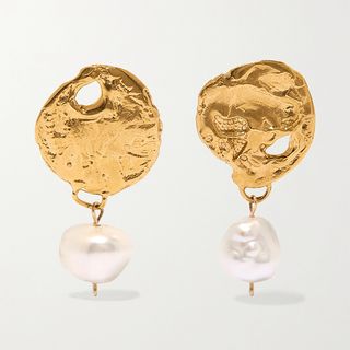 Alighieri + Beacon Gold-Plated Pearl Earrings