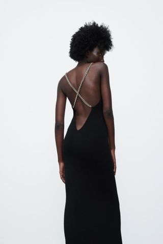 Zara + Knit Dress With Chains