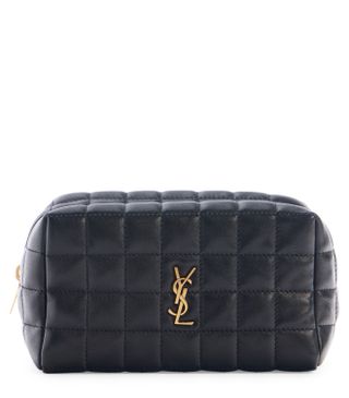 Saint Laurent + Small Cassandre Quilted Leather Cosmetic Pouch