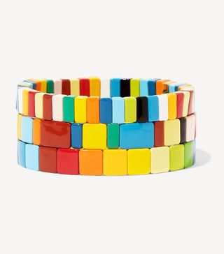 Roxanne Assoulin + Rainbow Brite Set of Three Enamel Bracelets