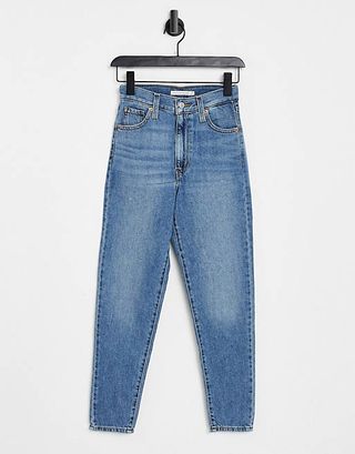 Levi's + High Waisted Mom Jeans in Mid Wash