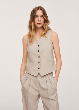 Mango + Buttons Suit Waistcoat