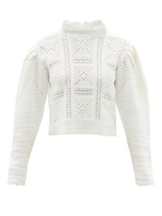 Sea New York + Corinne Cotton-Crochet Sweater