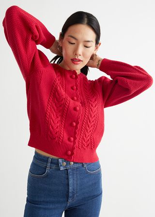 & Other Stories + Cable Knit Cardigan