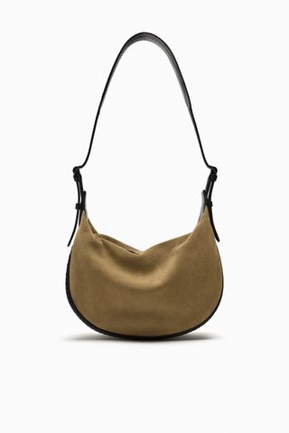 Zara + Split Leather Crossbody Bag