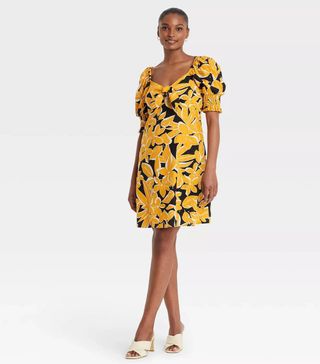 Who What Wear x Target + Puff Elbow Sleeve Dress