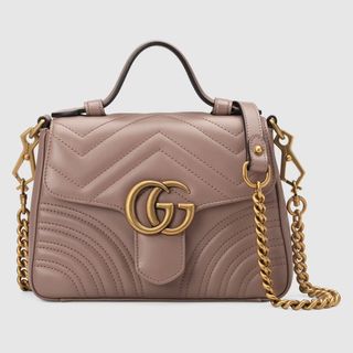 Gucci + GG Marmont Mini Top Handle Bag