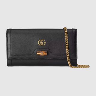 Gucci + Gucci Diana Chain Wallet With Bamboo