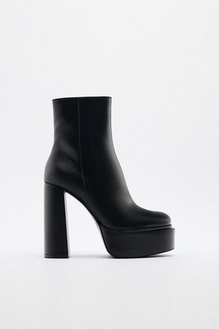 Zara + Platform Ankle Boots