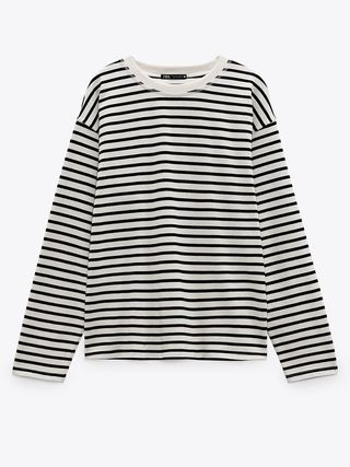 Zara + Oversize Striped T-Shirt