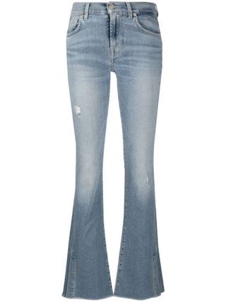 7 for All Mankind + Low Rise Flared Jeans