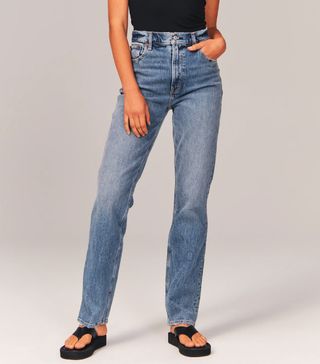 Abercrombie & Fitch + 90s Ultra High Rise Straight Jeans