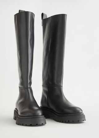 & Other Stories + Chunky Sole Tall Leather Boots
