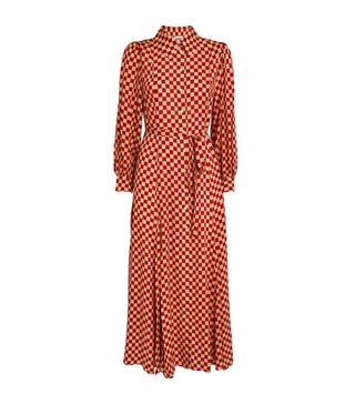 Rixo + Maddison Checkerboard Maxi-Dress