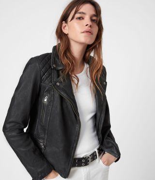 AllSaints + Cargo Leather Biker Jacket