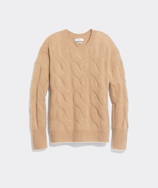 Vineyard Vines + Seaspun Cashmere Cable-Knit Crewneck Sweater