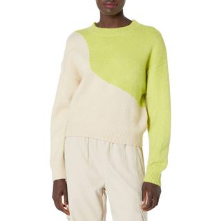 Kendall + Kylie + Color Blocked Crewneck Sweater