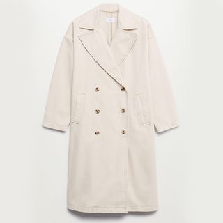 Mango + Double Breasted Denim Trench