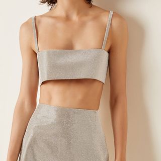 Nué + Charlotte Cropped Rhinestone Bra Top