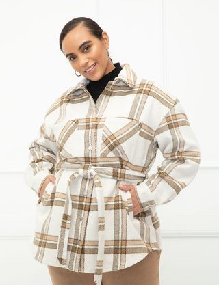 Eloquii + Elements Plaid Shacket