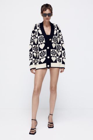 Zara + Knit Jacquard Jacket