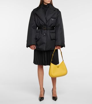 Prada + Re-Nylon Belted Padded Jacket