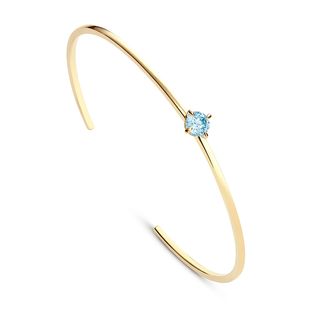 Lightbox Jewelry + Lab-Grown Diamond 1/2ct. Round Brilliant Solitaire Cuff Bracelet