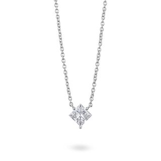 Lightbox Jewelry + Lab-Grown Diamond 1ct. Princess Cut 14k Gold Pendant