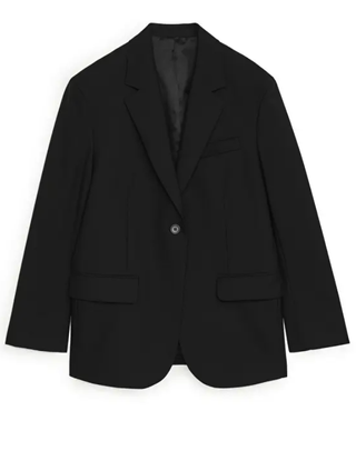 Arket + Oversized Wool Hopsack Blazer