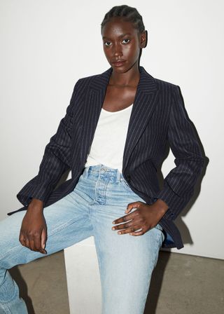 & Other Stories + Oversized Pinstripe Blazer