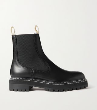 Proenza Schouler + Topstitched leather Chelsea boots