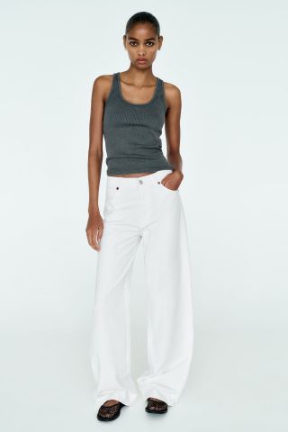 Zara + Mid-Rise Loose Jeans