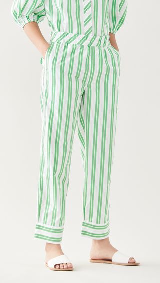 Ganni + Stripe Cotton Pants