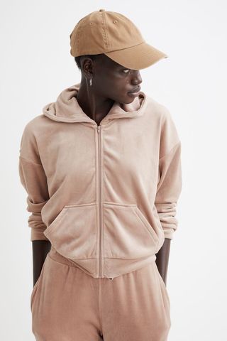 H&M + Velour Hooded Jacket