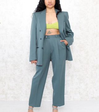 Vintage + Boxy Wool Pant Suit