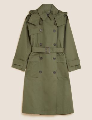 Marks and Spencer + Pure Cotton Stormwear Belted Trench Coat