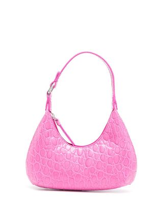 BY FAR + Amber Baby Crocodile Effect Tote