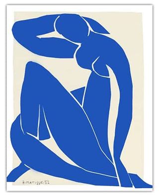 Buzz Unplugged + Vintage Matisse Blue Nude Painting Reproduction Wall Art Print