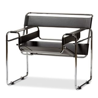 Baxton Studio + Modern Leather Accent Chair