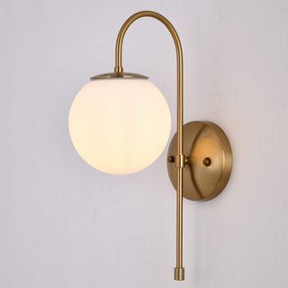 Casilvon + Brushed Gold Wall Sconce